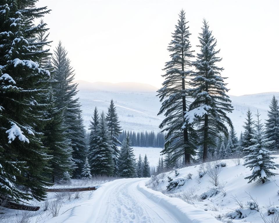 Anreise Lappland Winterlandschaft Anreise Lappland Winterlandschaft