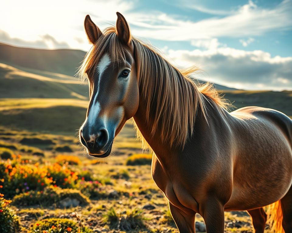 Islandpferd in natürlicher Landschaft