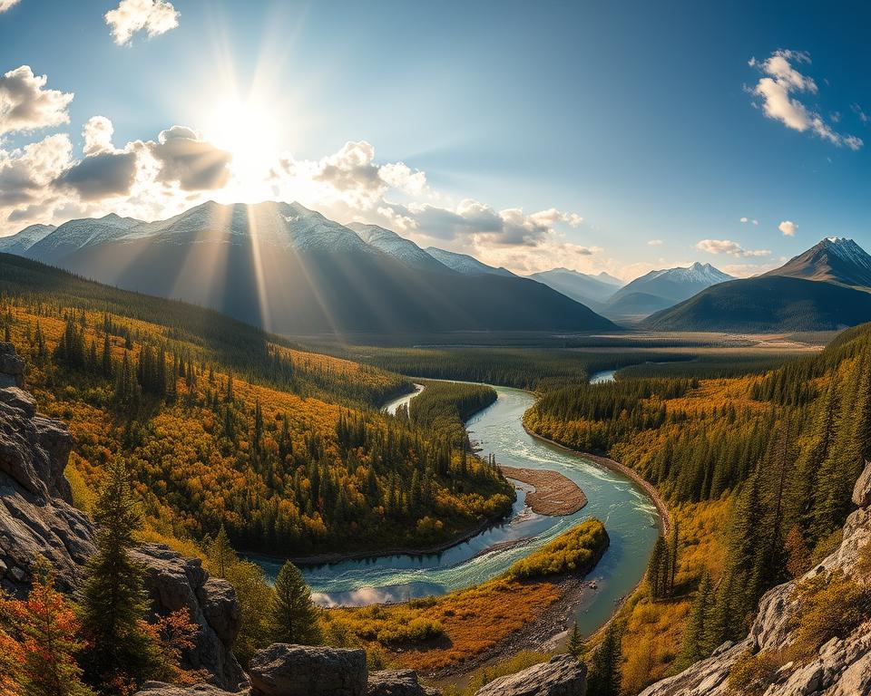 Lemmenjoki Landschaft Panorama