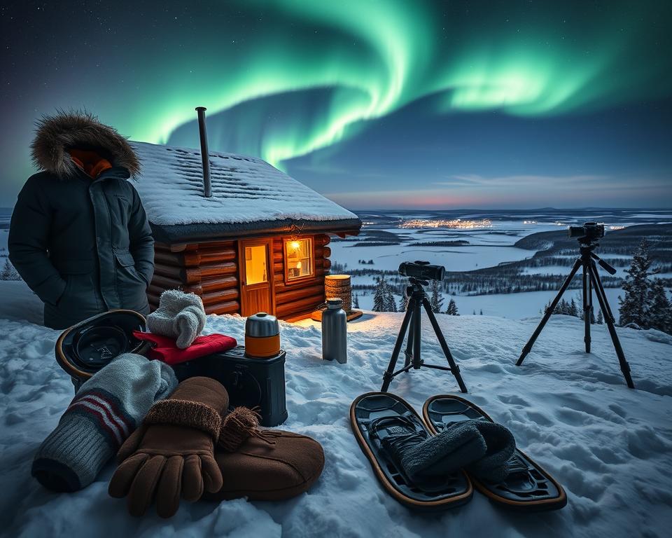 Nordlicht Ausrüstung für Lappland