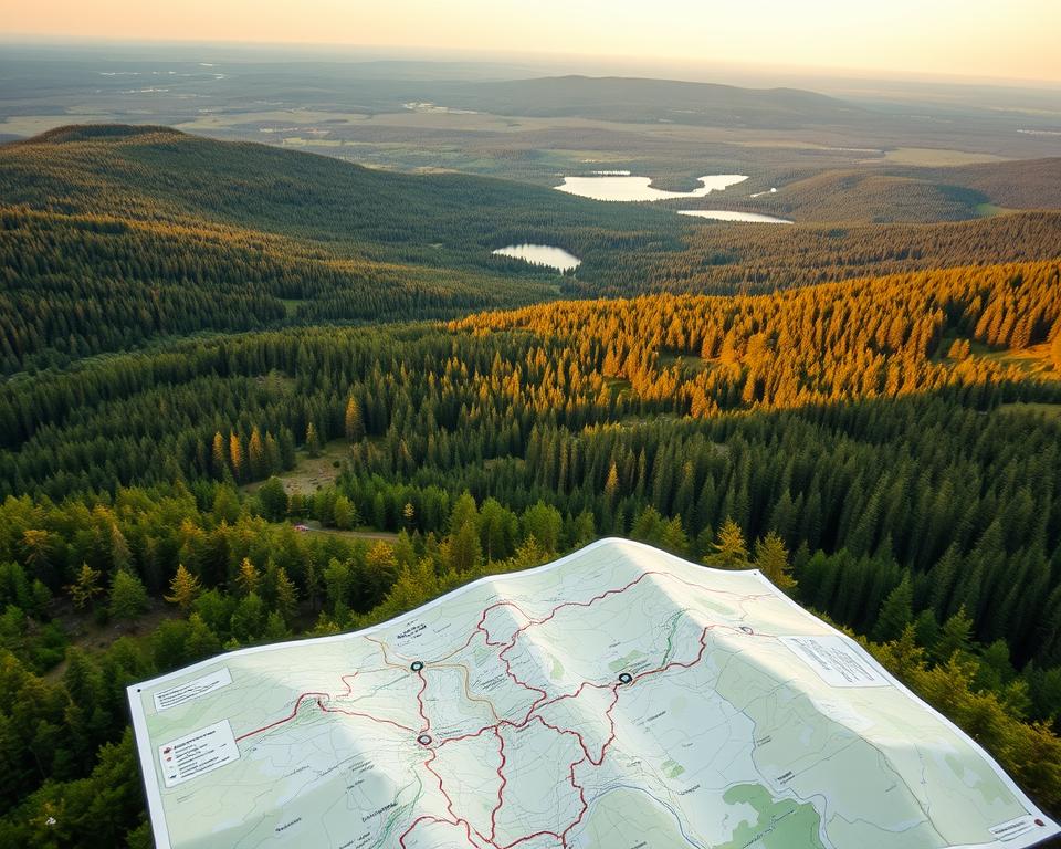 Nuuksio Wanderwege Übersicht