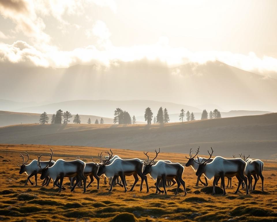 Rentierbeobachtung Schweden Landschaft
