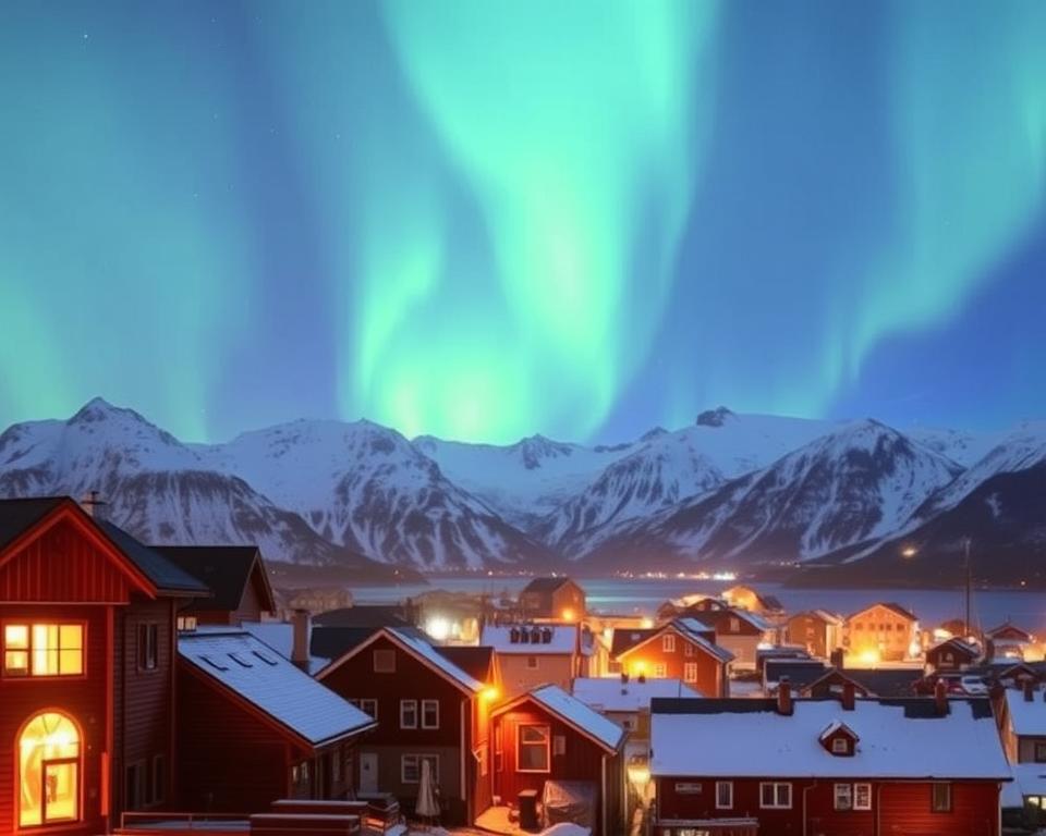 Tromsø Nordlicht Stadtansicht
