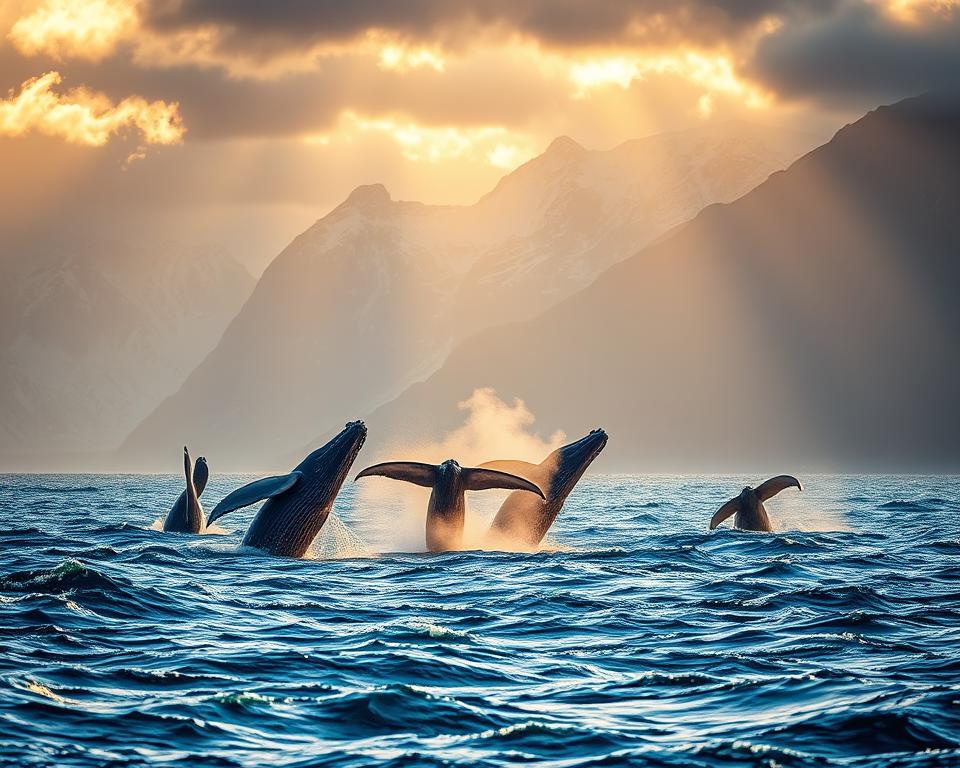 Wale vor Islands Küsten