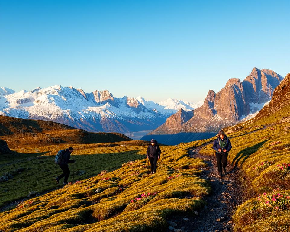 Wandern in den Lofoten Berglandschaften Wandern in den Lofoten Berglandschaften