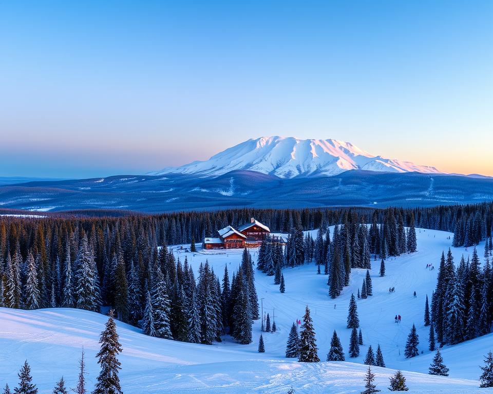 Ylläs Skigebiet Winterlandschaft