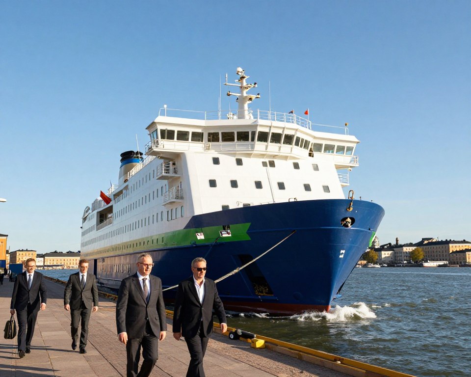 Ankunft Helsinki Finnlines Fähre
