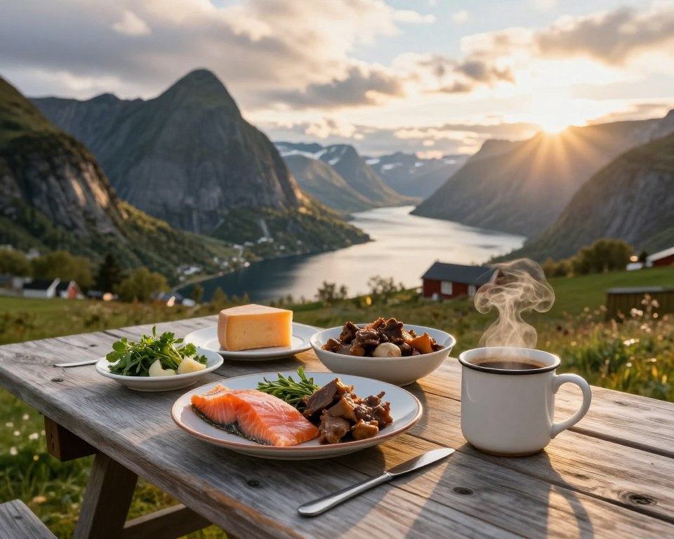 Norwegische Küche an Landschaftsrouten Norwegische Küche an Landschaftsrouten